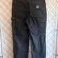 Carhartt Faded Black Double Knee Carpenter Pants Size 32x26
