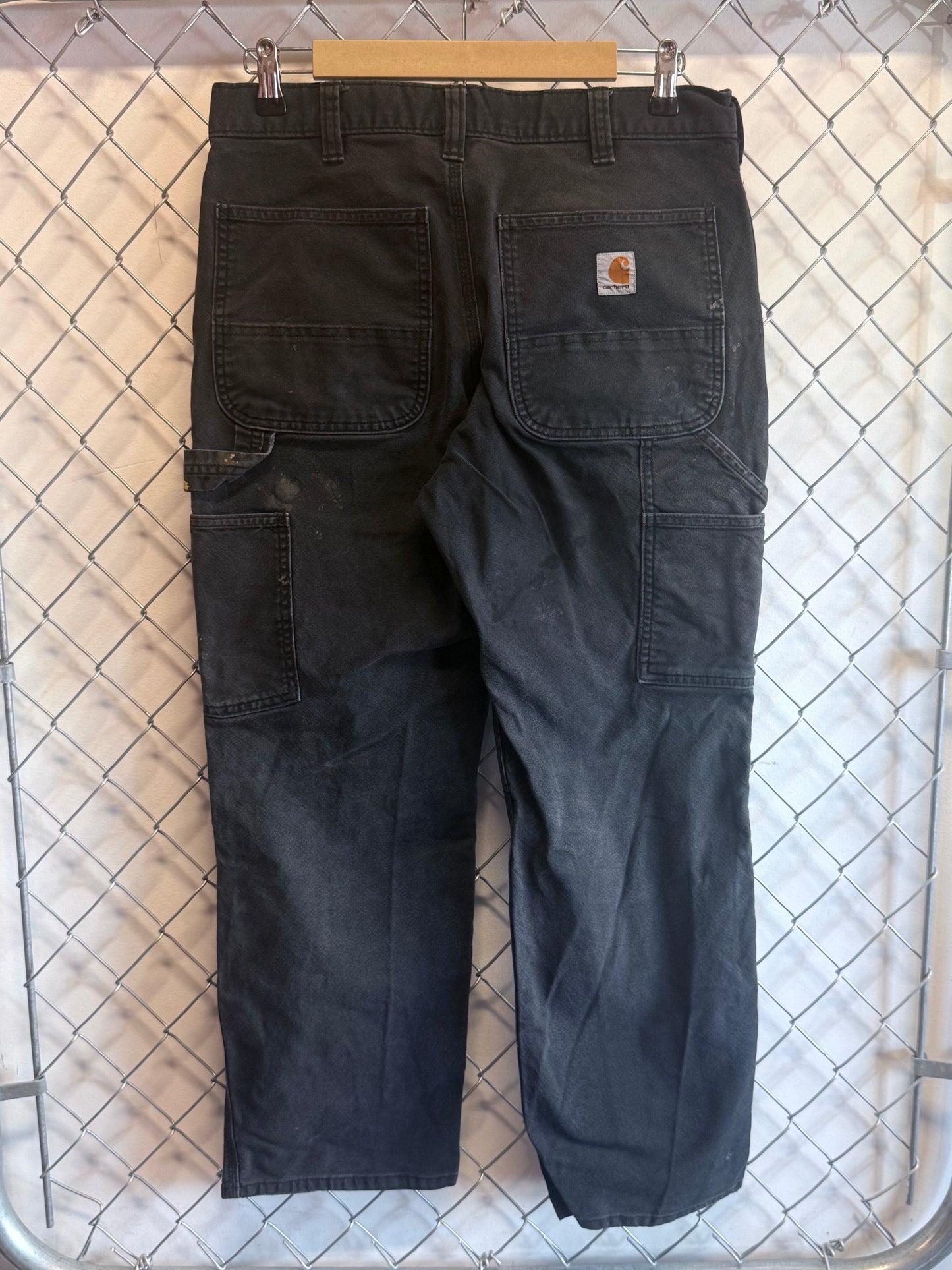 Carhartt Faded Black Double Knee Carpenter Pants Size 32x26