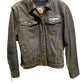 Vintage Womens Harley Davidson Rough Leather Trucker Style Jacket Size Large