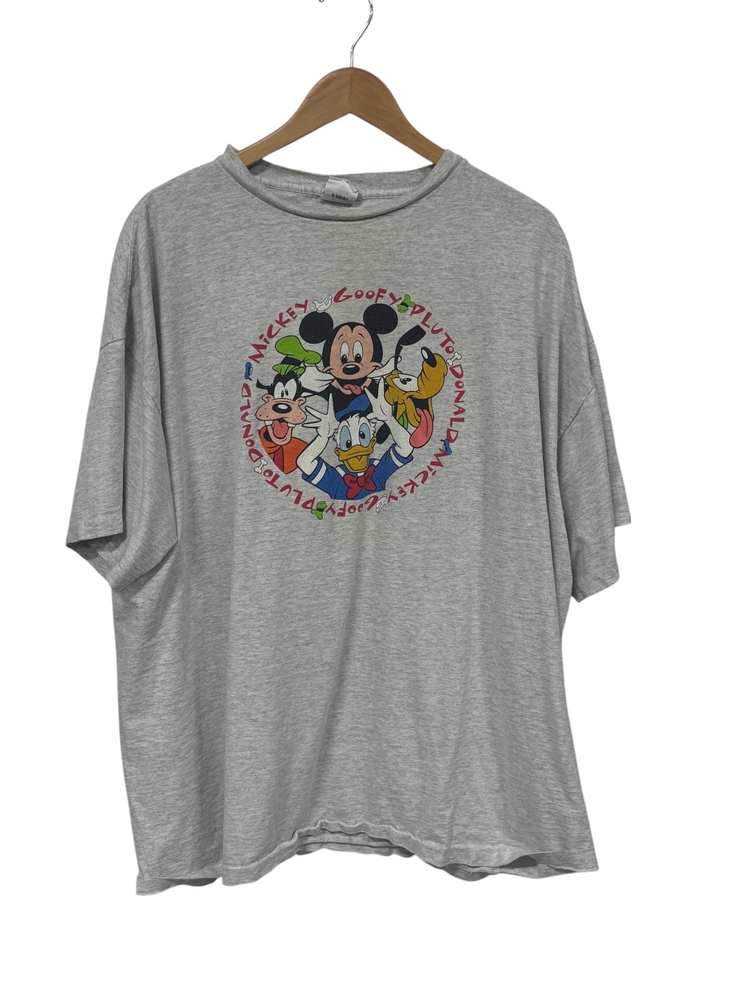 Vintage 90's Disney Characters Cartoon Collage Graphic Tee Size XXL