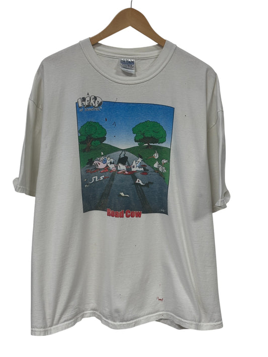 Vintage Road Cow Herd of Laughter Cartoon Graphic Tee Size XXL