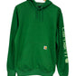 Carhartt Classic Logo Green Hoodie Size Small