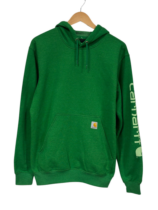 Carhartt Classic Logo Green Hoodie Size Small