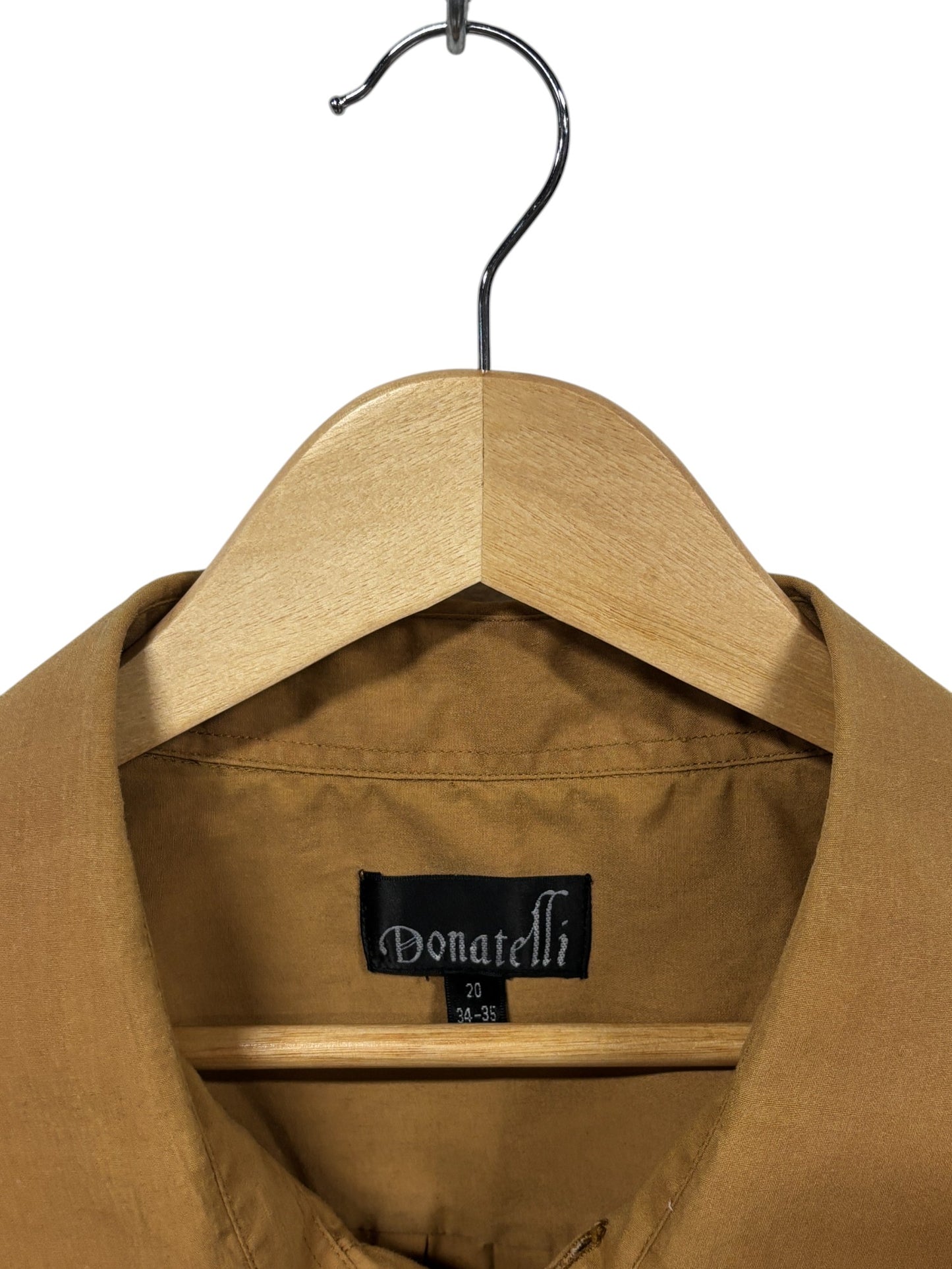 Vintage 90's Donatelli Brown Button Up Shirt Size XXL