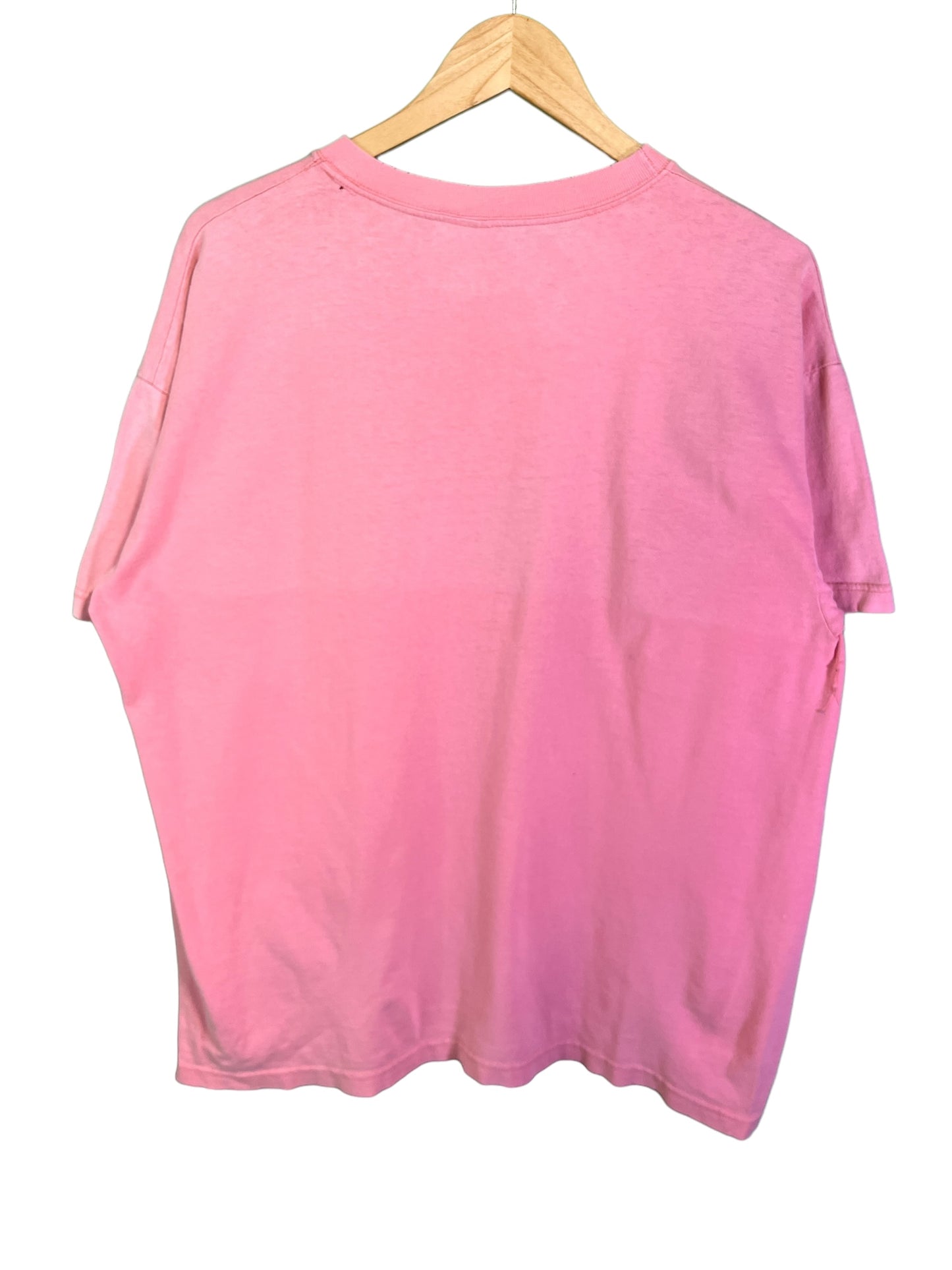 Vintage 90's Hike Alaska Hot Pink Embroidered Tee Size XL