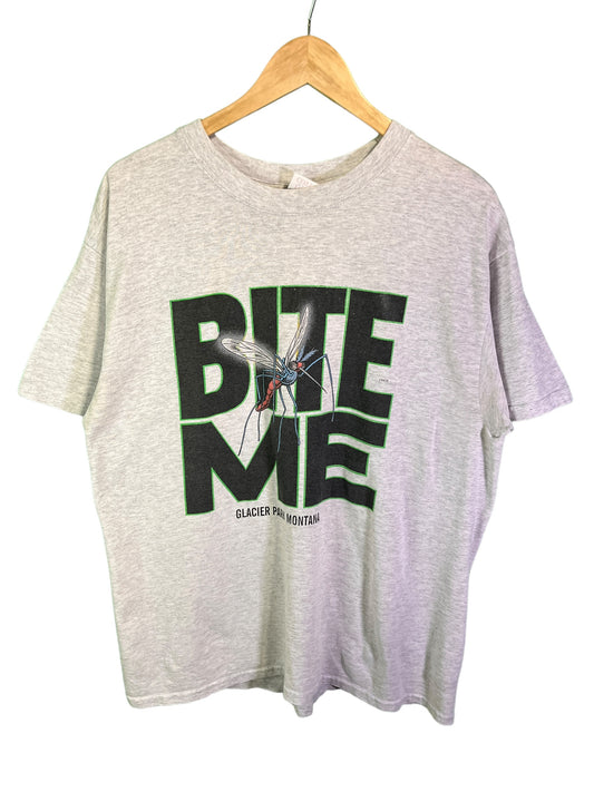 Vintage Glacier Park Montana Bite Me Mosquito Graphic Tee Size Large