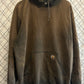 Carhartt Faded Olive Green Classic Logo Hoodie Size XL Tall