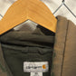 Carhartt Faded Olive Green Classic Logo Hoodie Size XL Tall