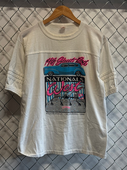 Vintage 1990 California Street Rod Classic Car Graphic Tee Size Large