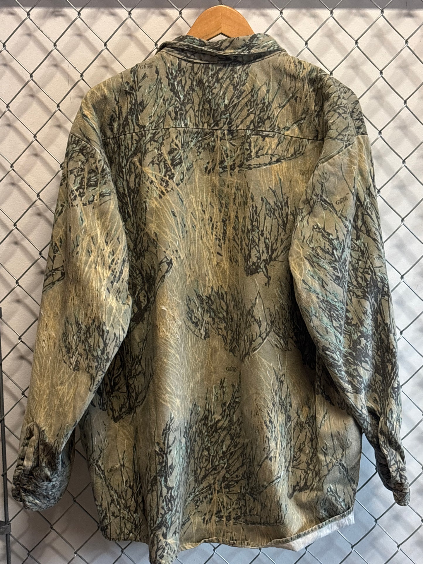 Prairie Ghost Camo Hunting Button Up Shirt Size XXL