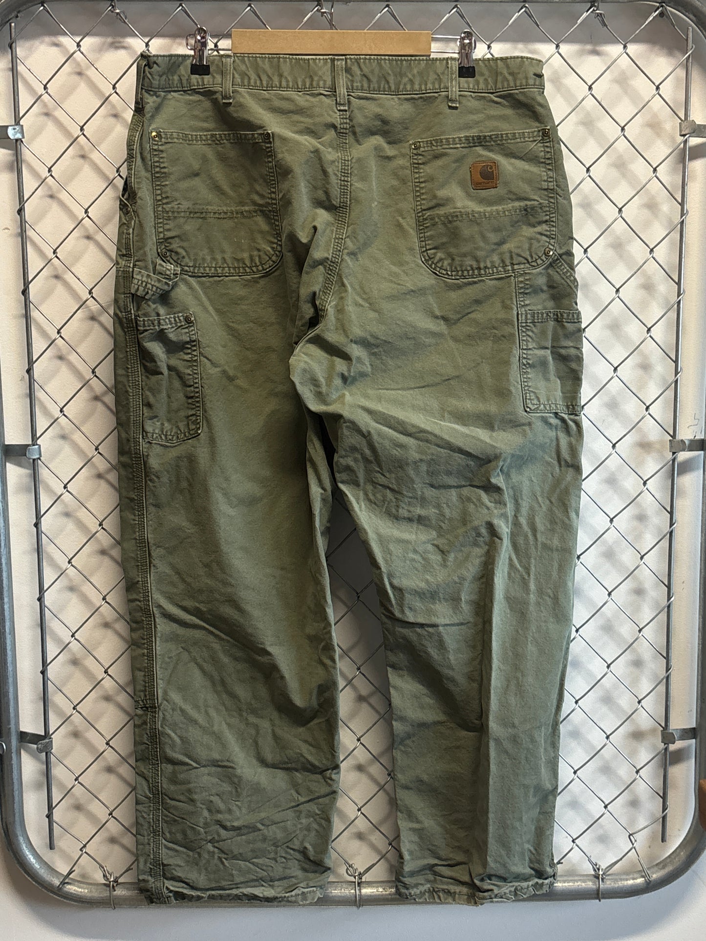 Carhartt Olive Green Double Knee Carpenter Pants Size 40x30