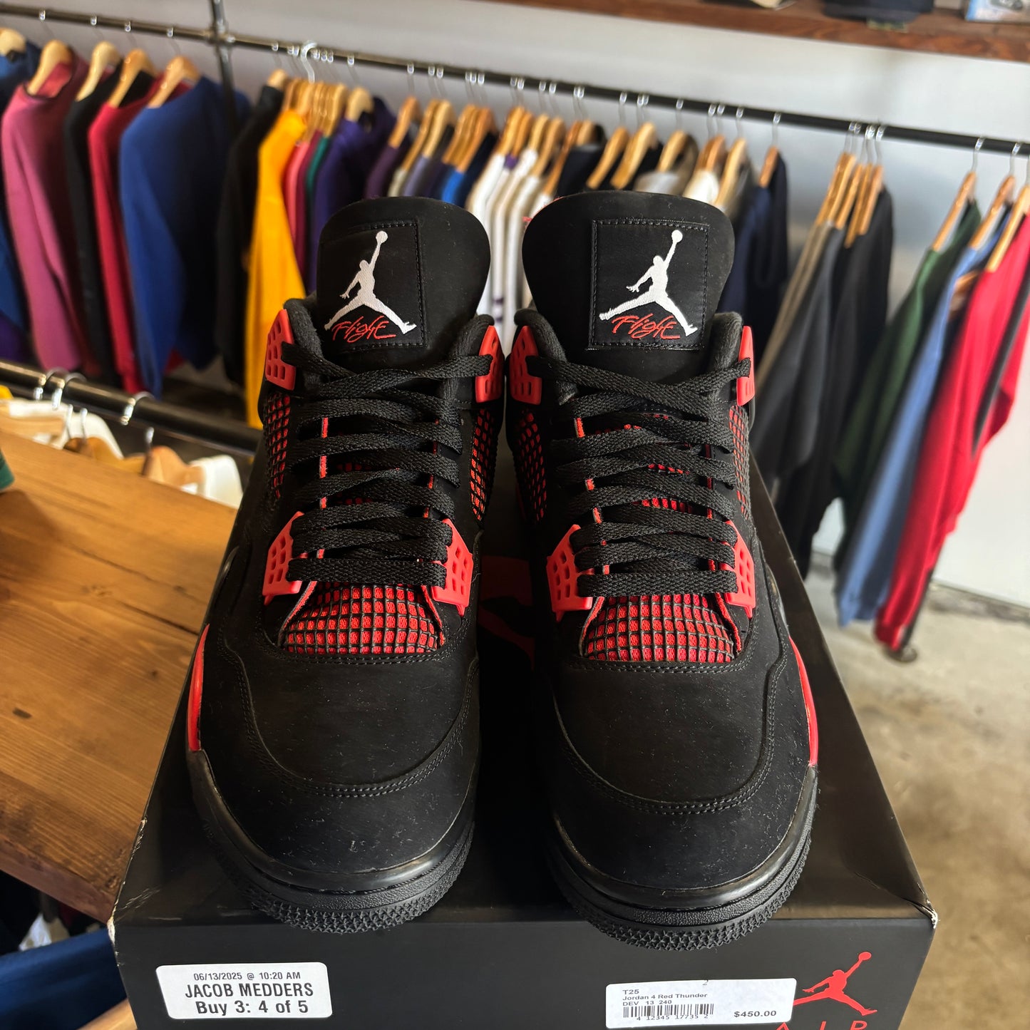Jordan 4 'Red Thunder' Size 13
