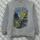 Vintage 90's Tweety Bird Looney Tunes Snowboarding Sweater Size Small