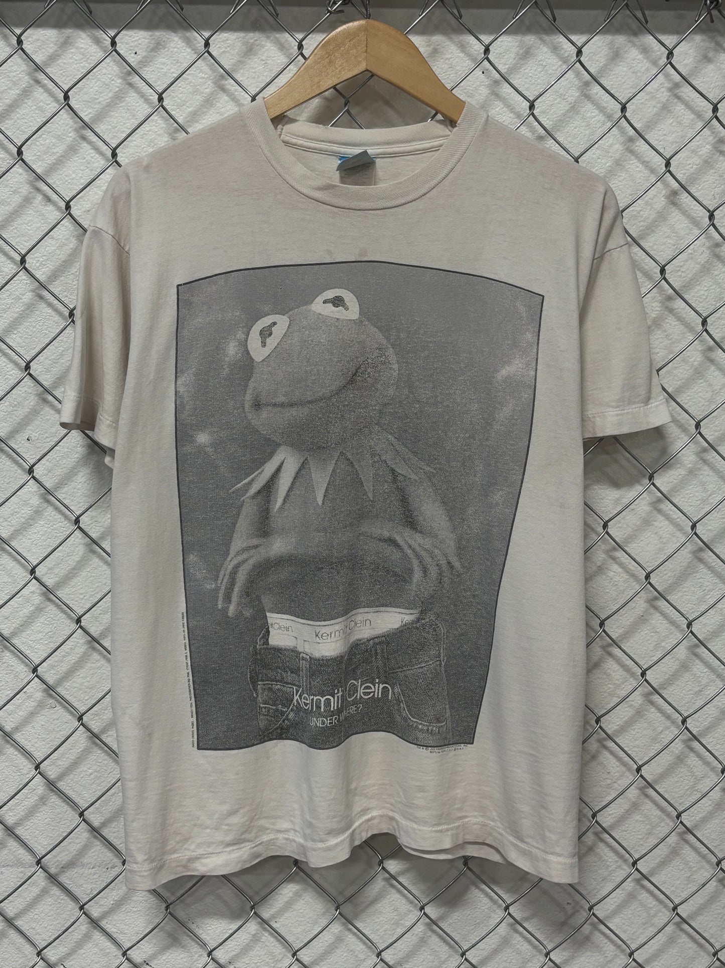 Vintage 90's Kermit Clein Calvin Klein Parody Graphic Tee Size Large