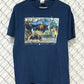 Y2K Yellowstone National Park Nature Animals Graphic Tee Size Large