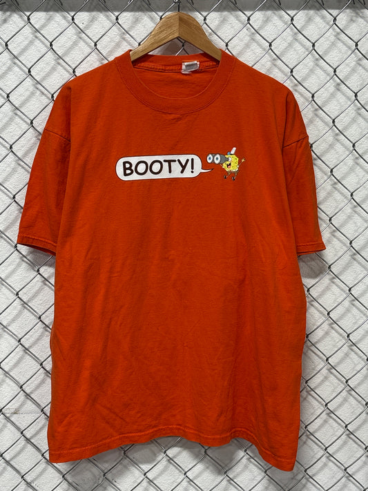 Vintage Y2K Spongebob Squarepants Booty Treasure Graphic Tee Size XL
