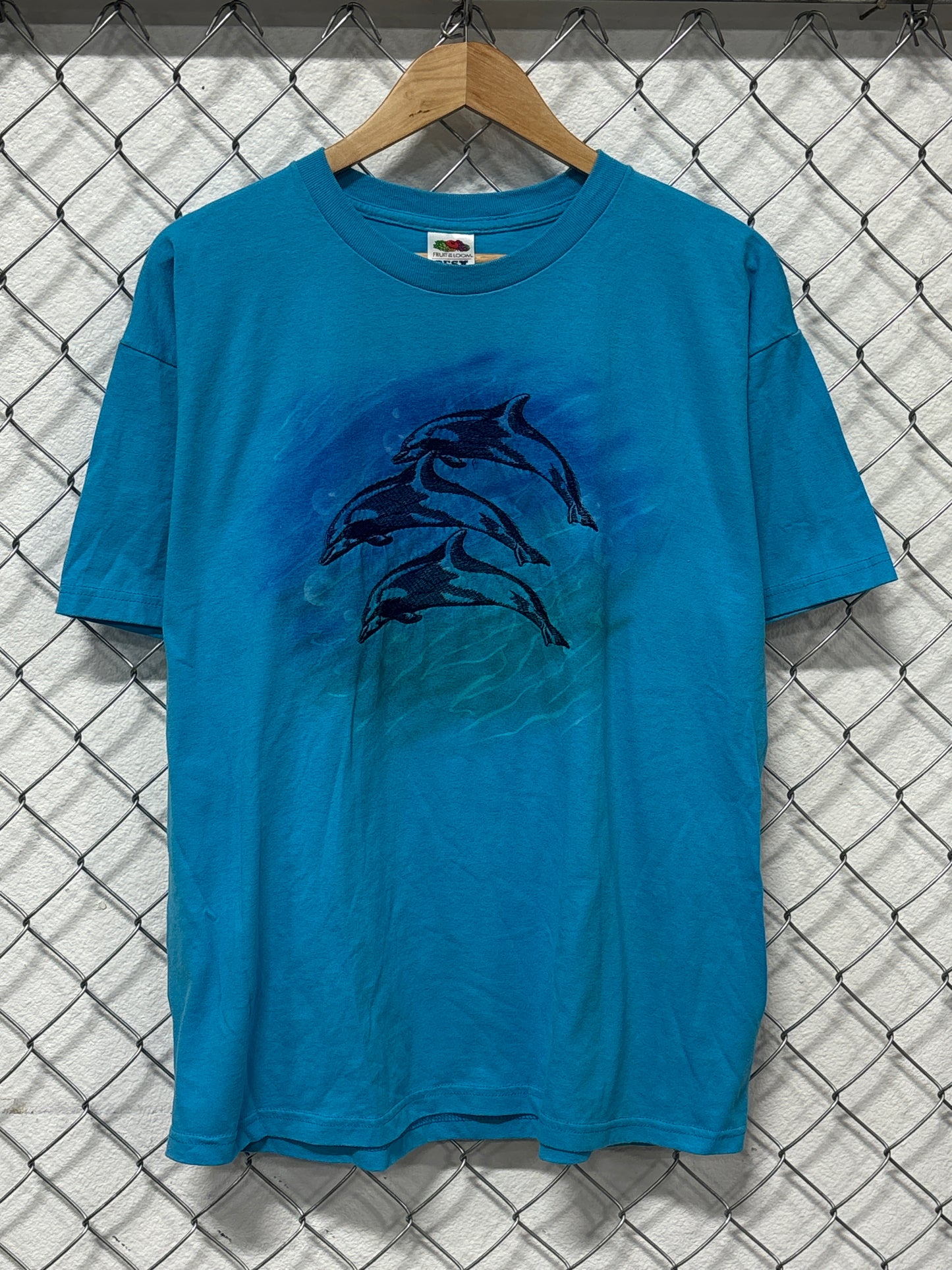 Vintage Dolphins Aquatic Nature Graphic Tee Size XL