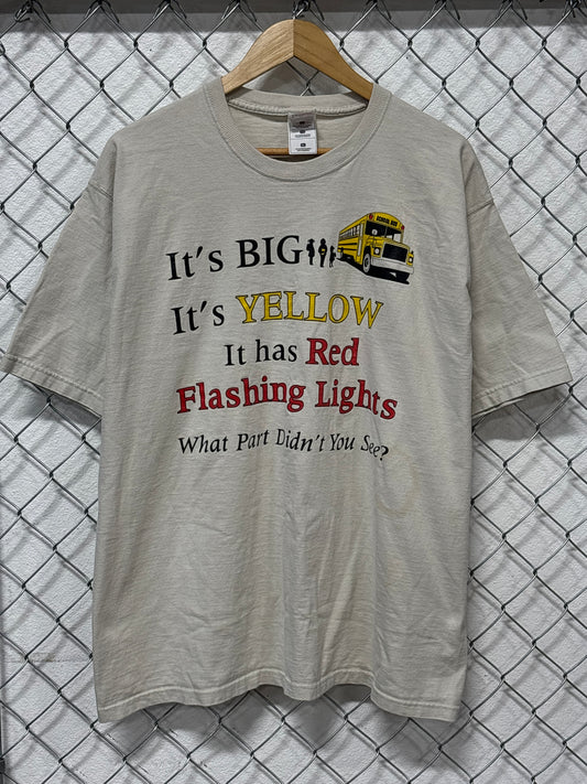 Y2K School Bus Graphic Tee Size XL