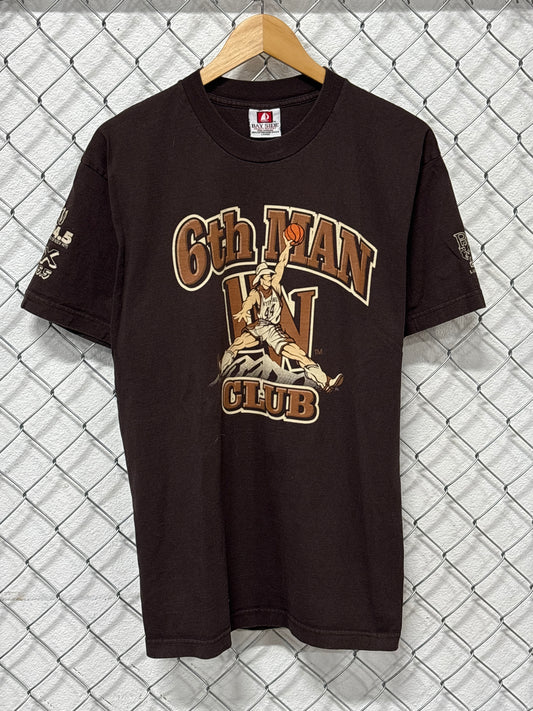 Wyoming Cowboys 6th Man Basketball Graphic Tee Size Large