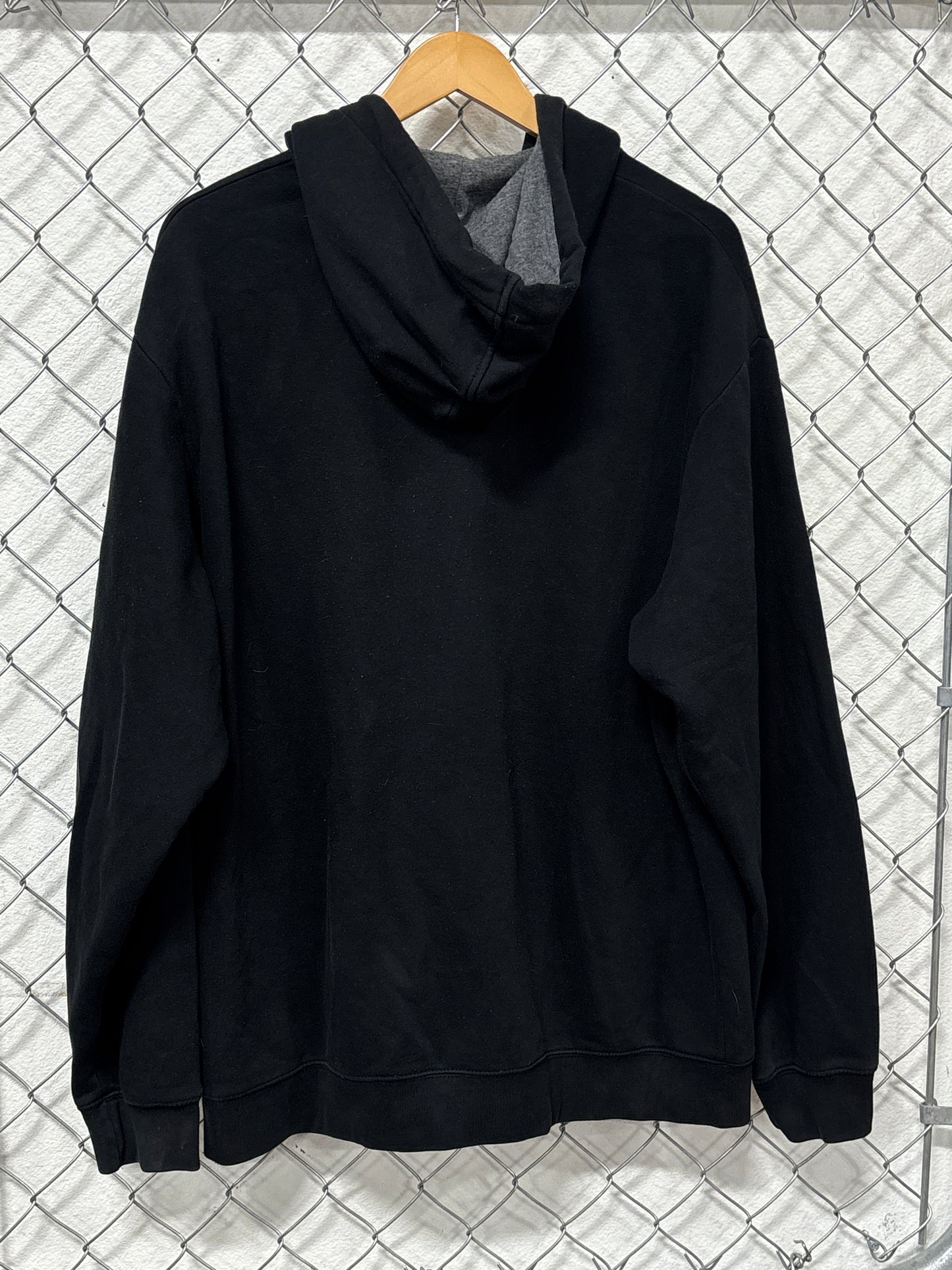 Vintage Y2K Nike Black Swoosh Zip Up Hoodie Size XL