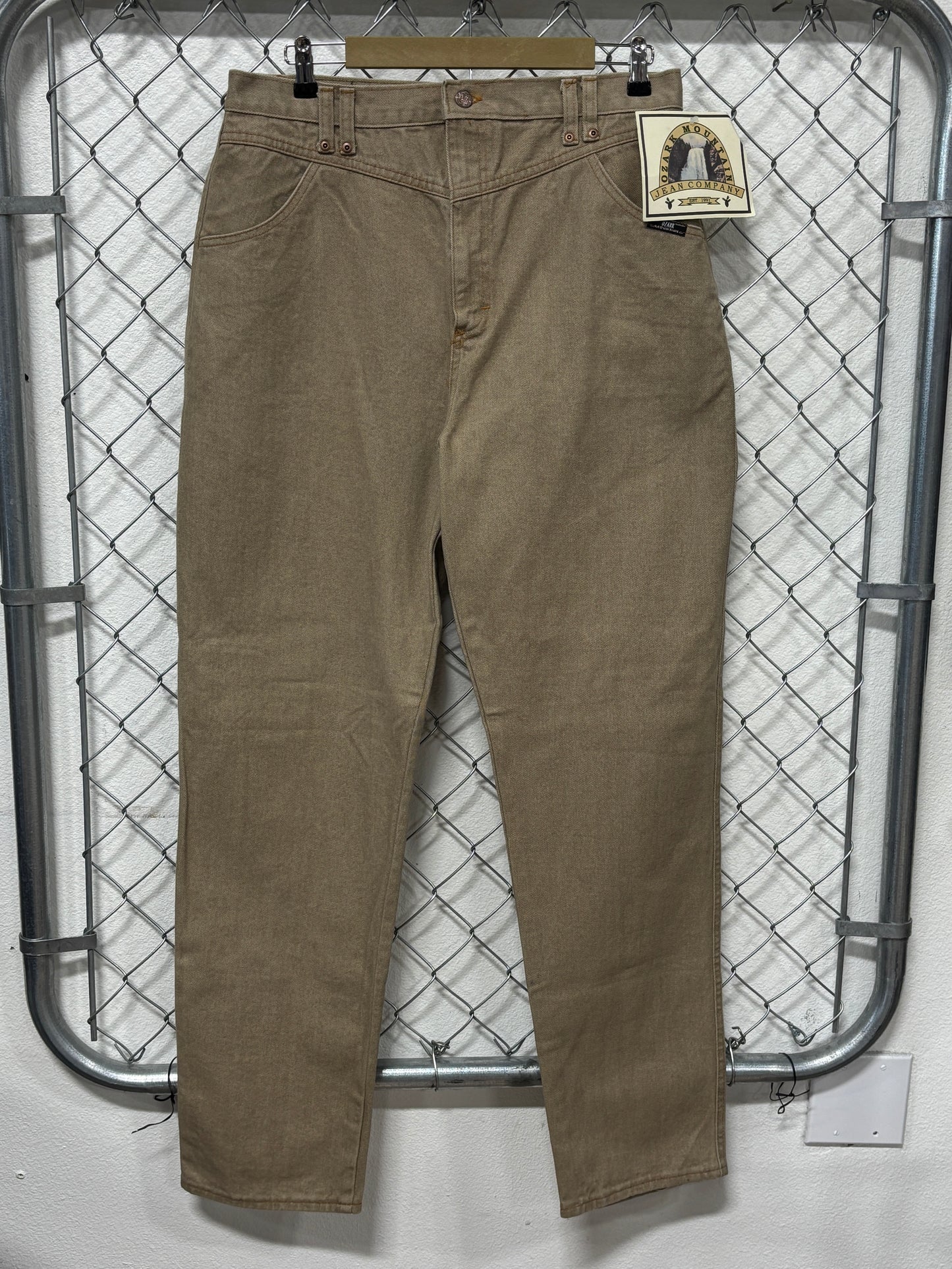 Vintage 90's Women's Ozark Jeans Brown High Waisted Western Size 33x33 NWT