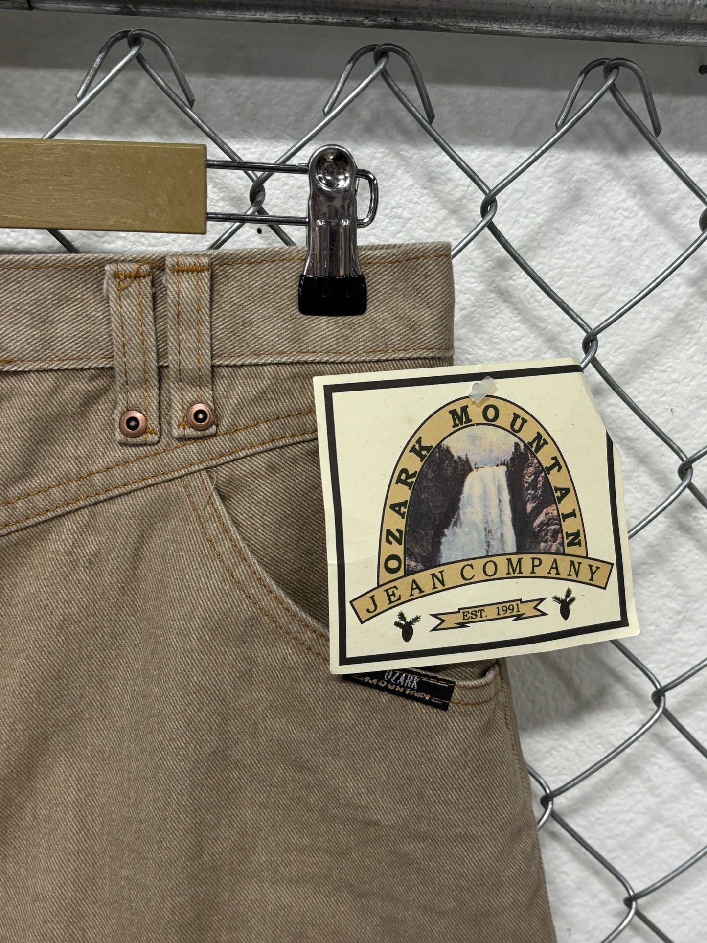 Vintage 90's Women's Ozark Jeans Brown High Waisted Western Size 33x33 NWT