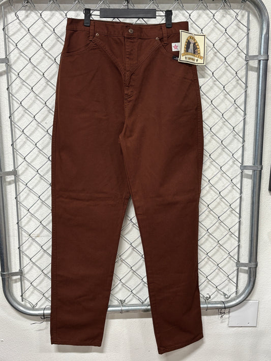 Vintage 90's Women's Ozark Jeans Burnt Orange Western High Waist Size 32x33