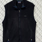 Vintage 90's Patagonia Synchilla Black Fleece Zip Up Vest Made USA Size XL
