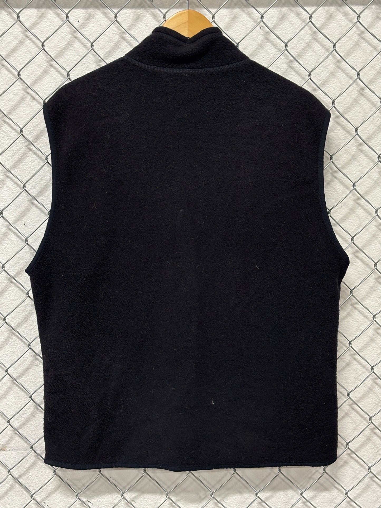 Vintage 90's Patagonia Synchilla Black Fleece Zip Up Vest Made USA Size XL