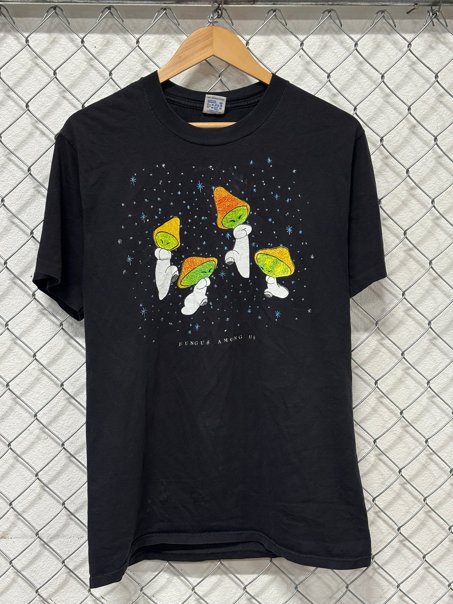 Vintage 90's Fungus Among Us Mushroom Graphic Tee Size Large