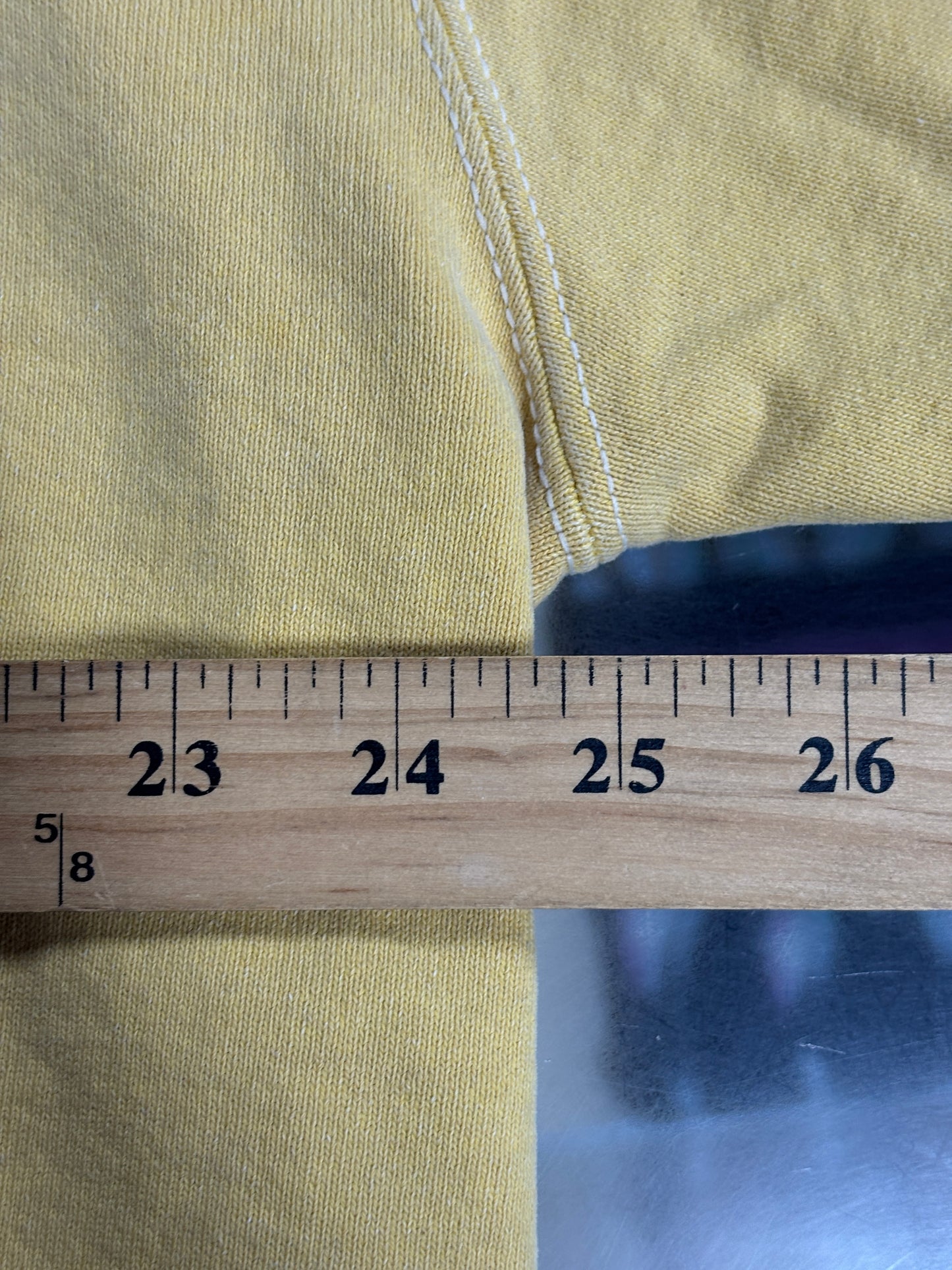 Vintage 90's Rocke Gear Made in USA Overdyed Yellow Sweater Size Large