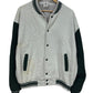 Vintage 90's Fruit of the Loom Grey Green Varsity Button Up Sweater Size XXL