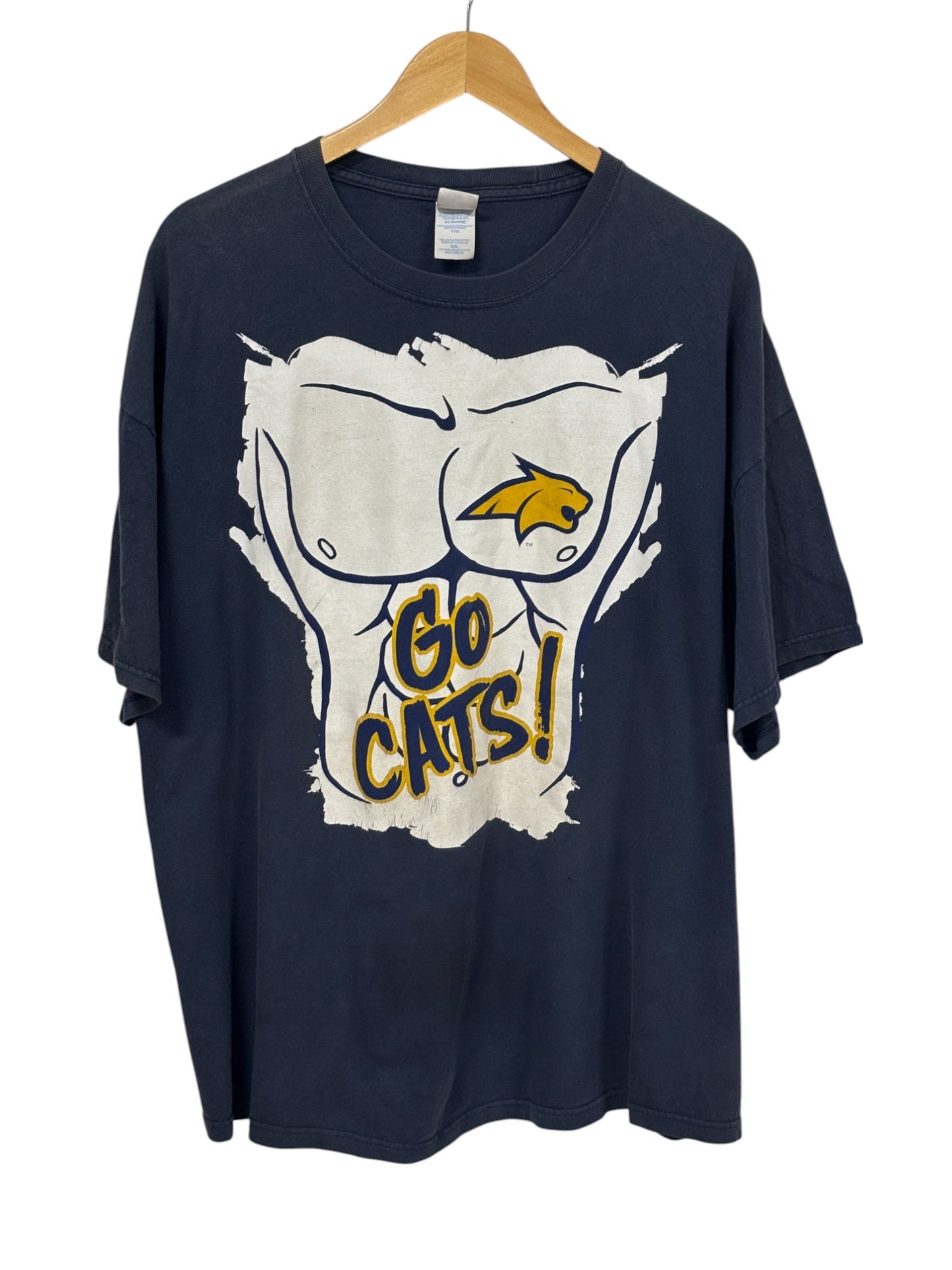 Vintage 00's Montana State University Go Cats Abs Graphic Tee Size XXL