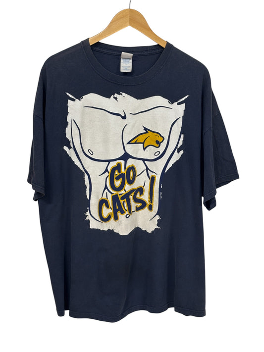 Vintage 00's Montana State University Go Cats Abs Graphic Tee Size XXL