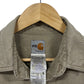 Carhartt Thrashed Khaki Button Up FR Work Shirt Size Large
