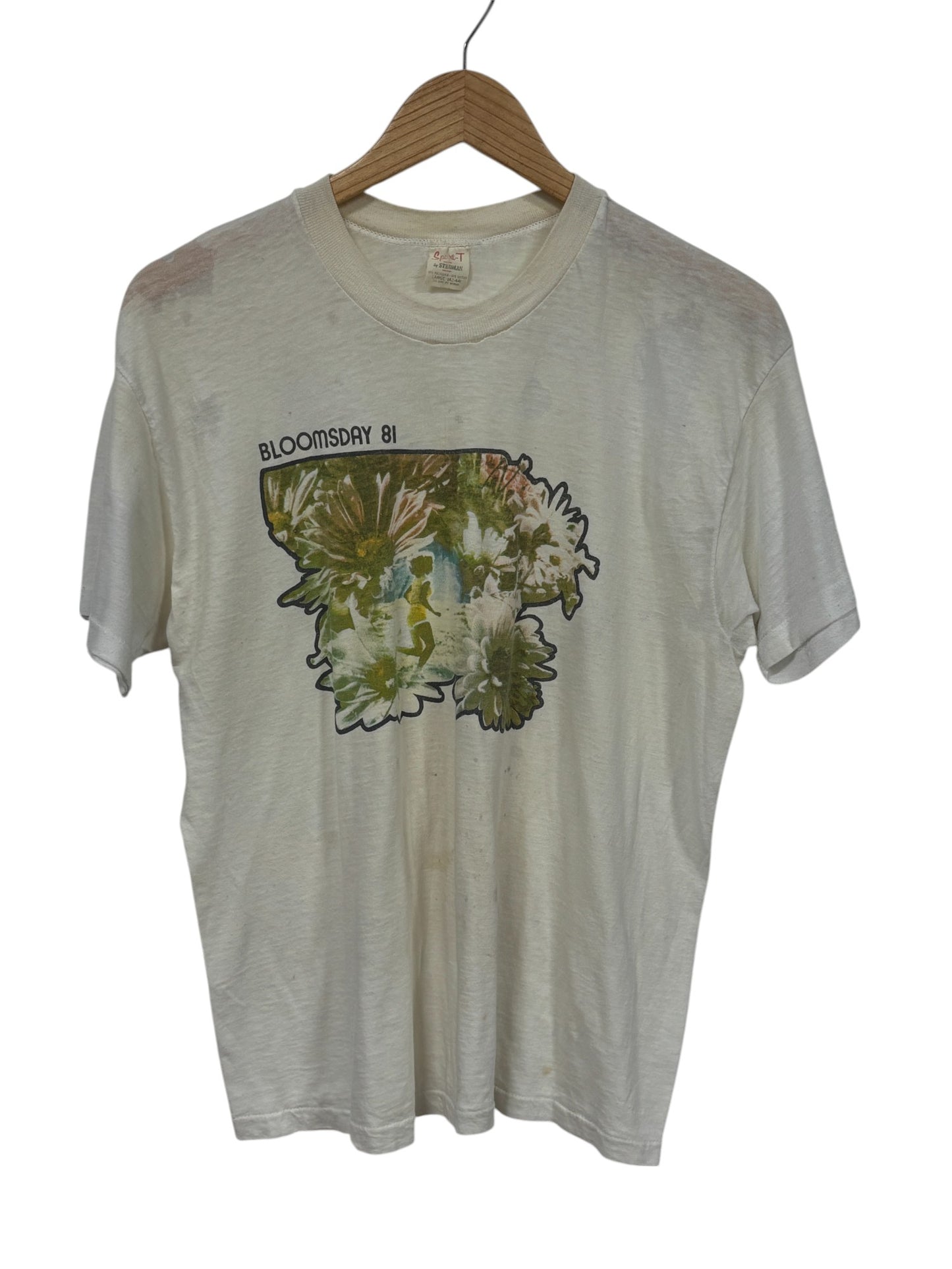 Vintage 1981 Spokane Washington Bloomsday Marathon Finisher Tee Size Large