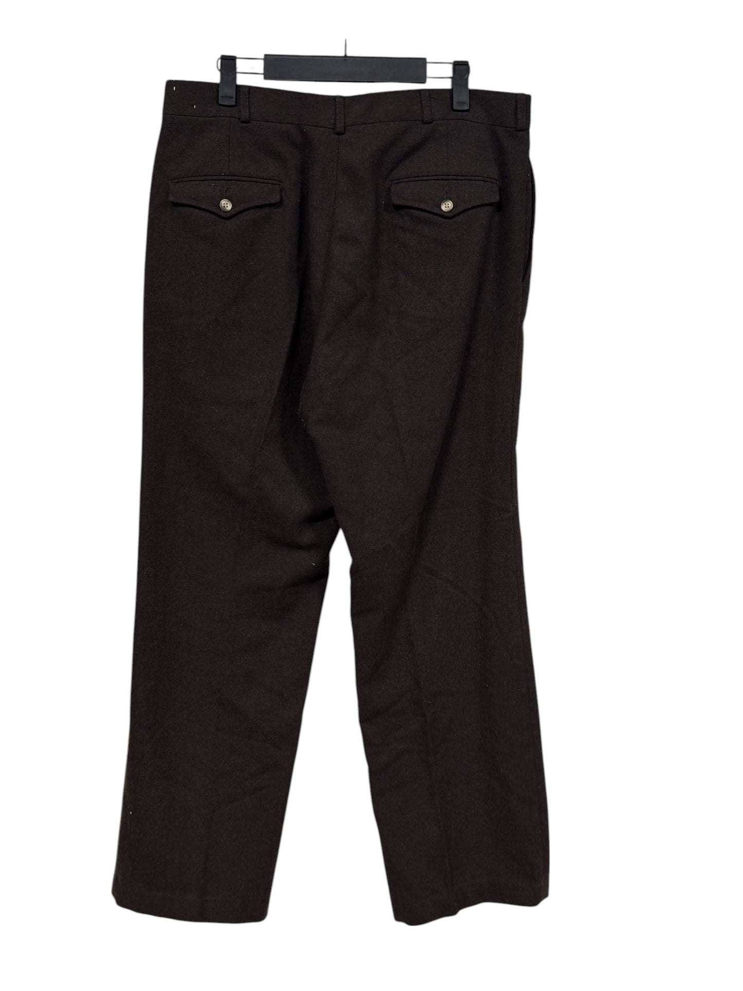 Vintage 80's Brown Wool Trouser Pants Size 33x28