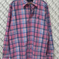 Polo Ralph Lauren Pink Checkered Striped Button Up Shirt Size XL
