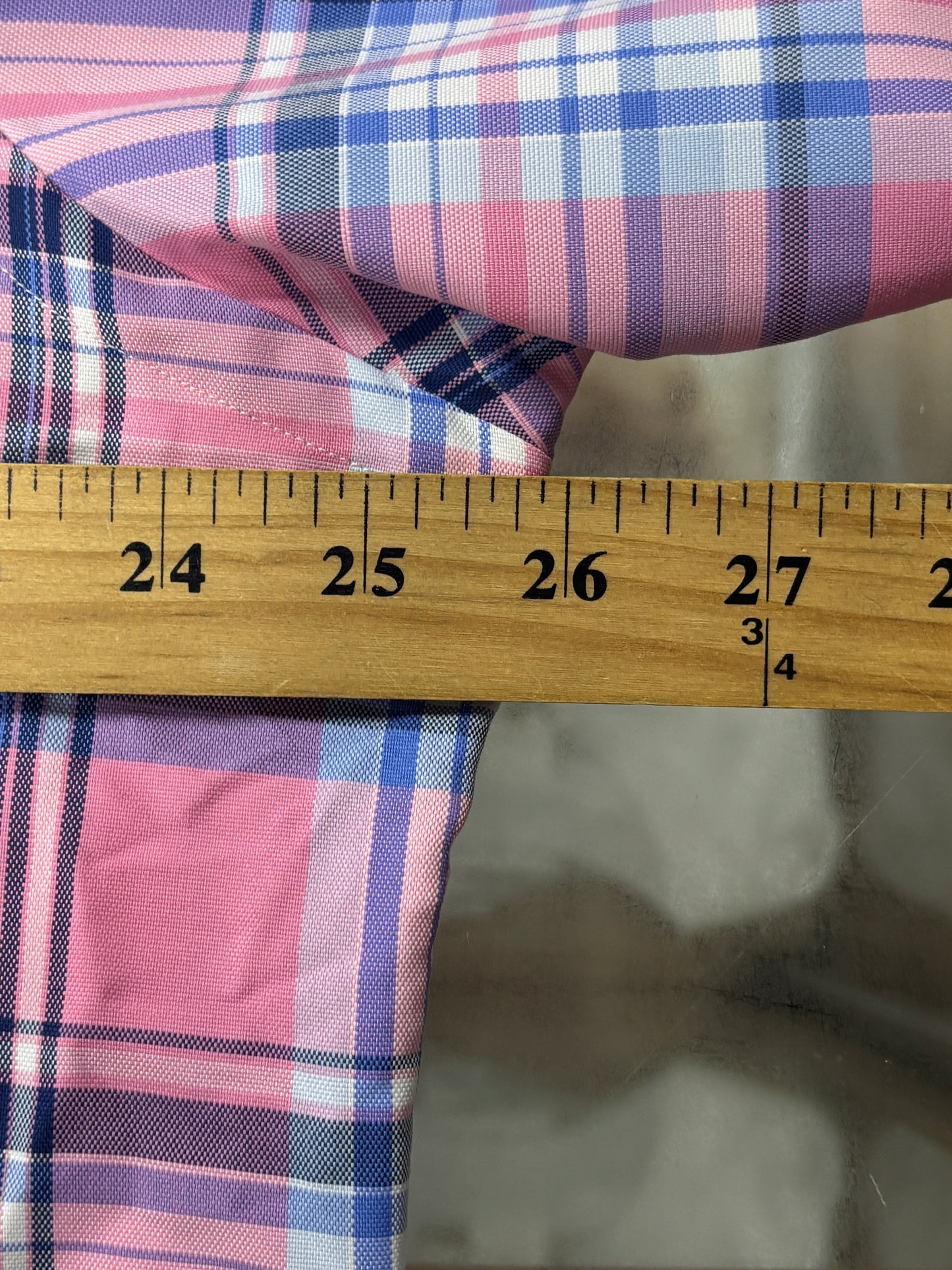 Polo Ralph Lauren Pink Checkered Striped Button Up Shirt Size XL