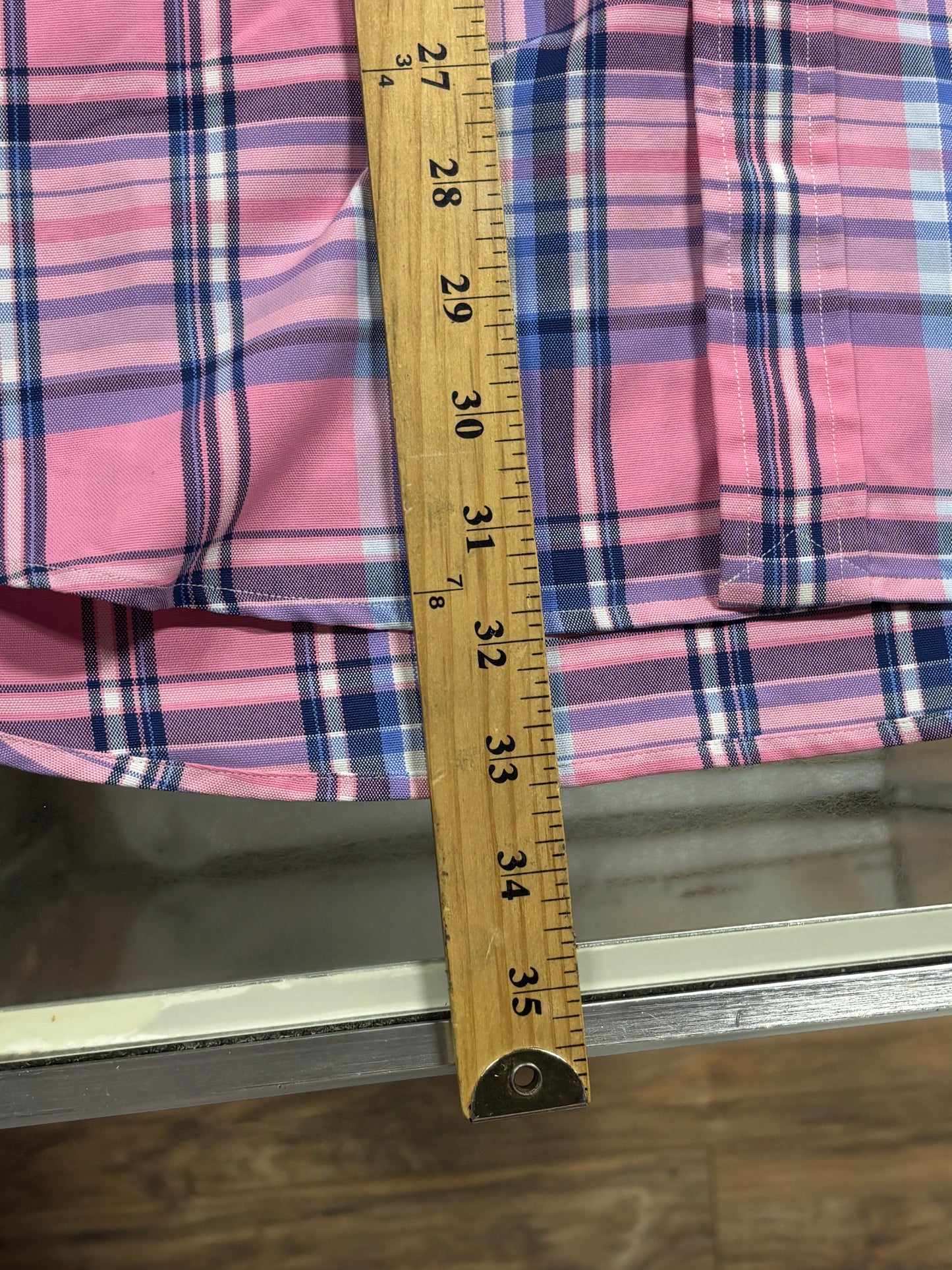 Polo Ralph Lauren Pink Checkered Striped Button Up Shirt Size XL