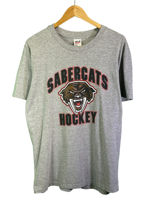 Vintage 90's Sabercats Hockey Graphic Tee Size Large