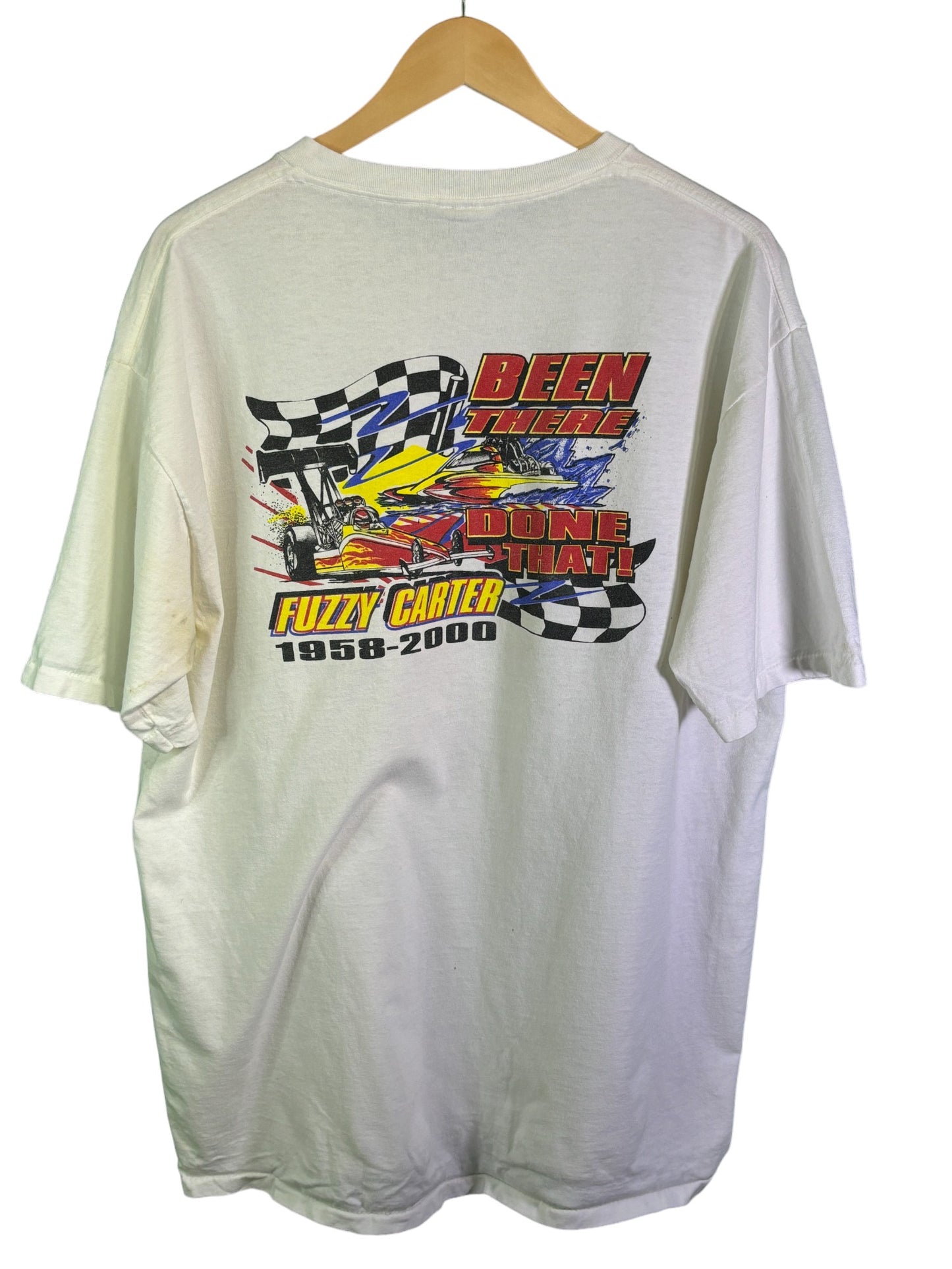 Vintage 00's Texas Fuzzy Carter Racing Graphic Tee Size XL