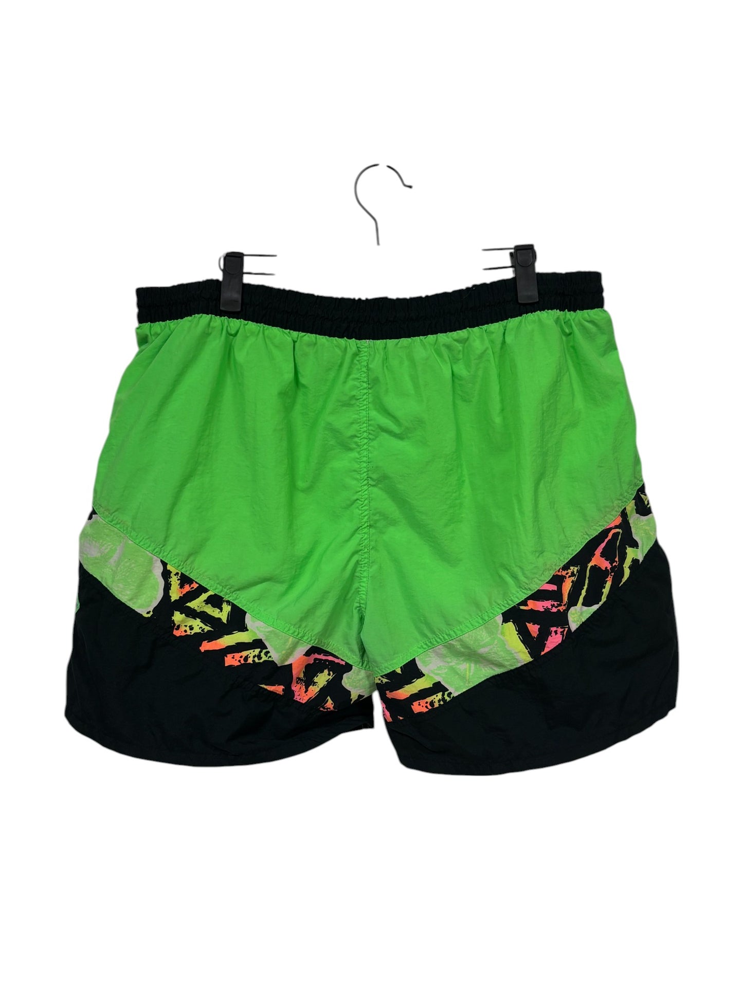 Vintage 90's Morey Boogie Green Black Board Shorts Size XL
