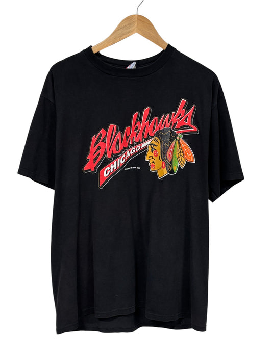 Vintage 90's Swingster Chicago Blackhawks NHL Logo Tee Size XL