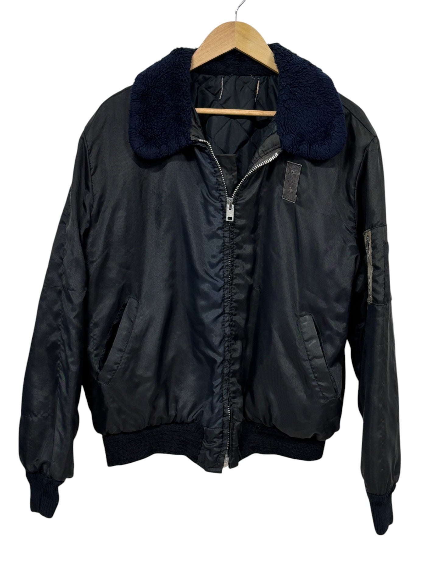 Vintage 70's Flight Bomber Zip Up Jacket Simco Zipper Size Large