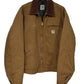 Vintage Carhartt Blanked Lined Brown Detroit Jacket Size Large Tall