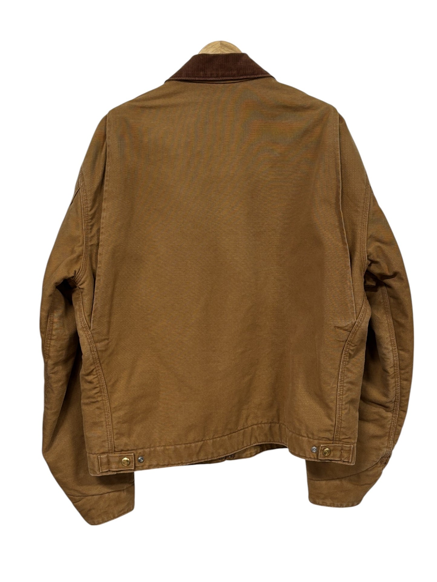 Vintage Carhartt Blanked Lined Brown Detroit Jacket Size Large Tall