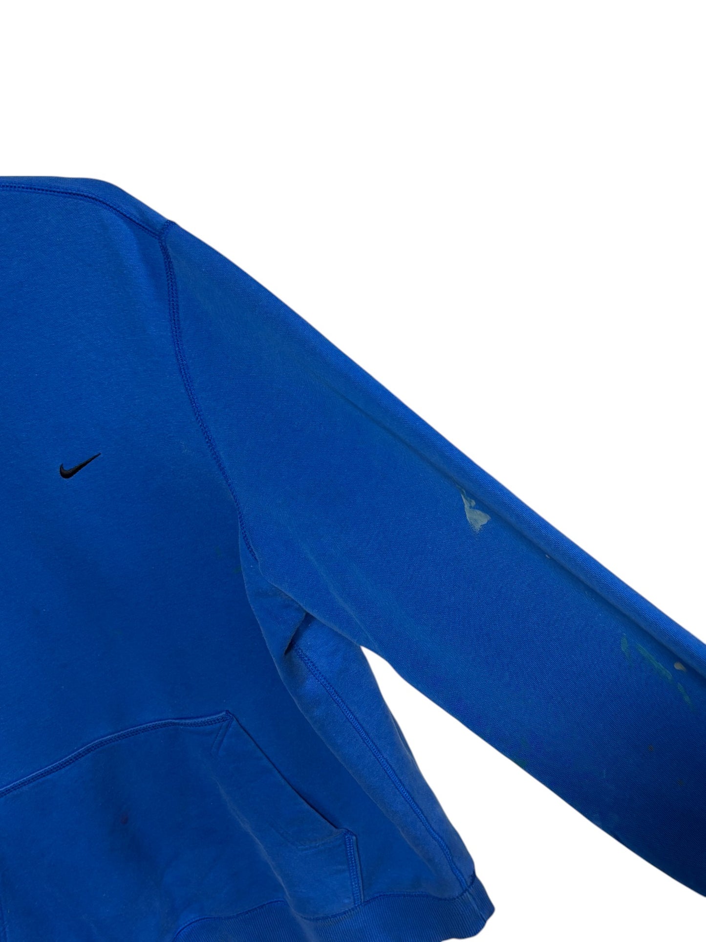 Vintage Y2K Nike Small Logo Blue Hoodie Size XL