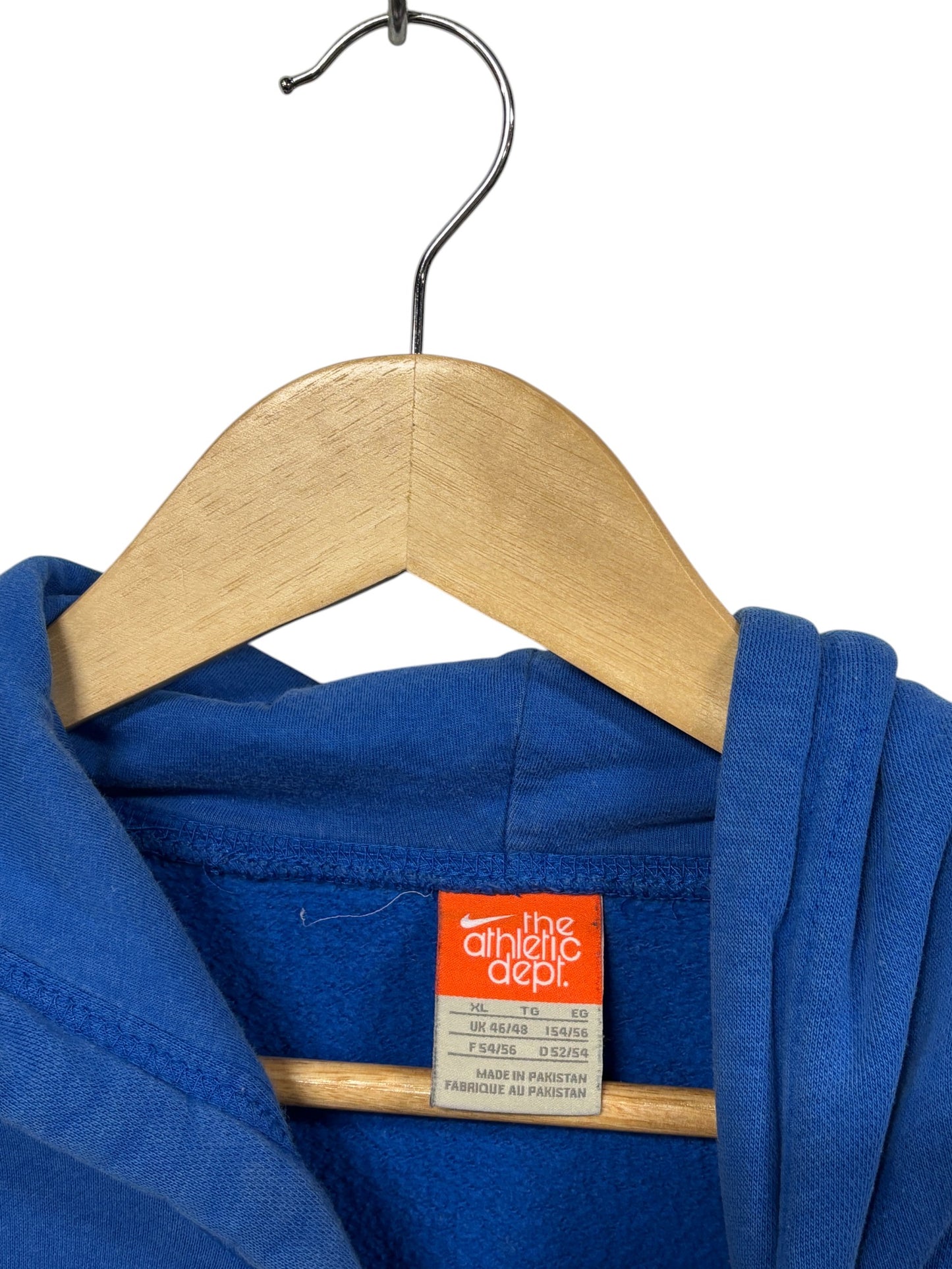Vintage Y2K Nike Small Logo Blue Hoodie Size XL