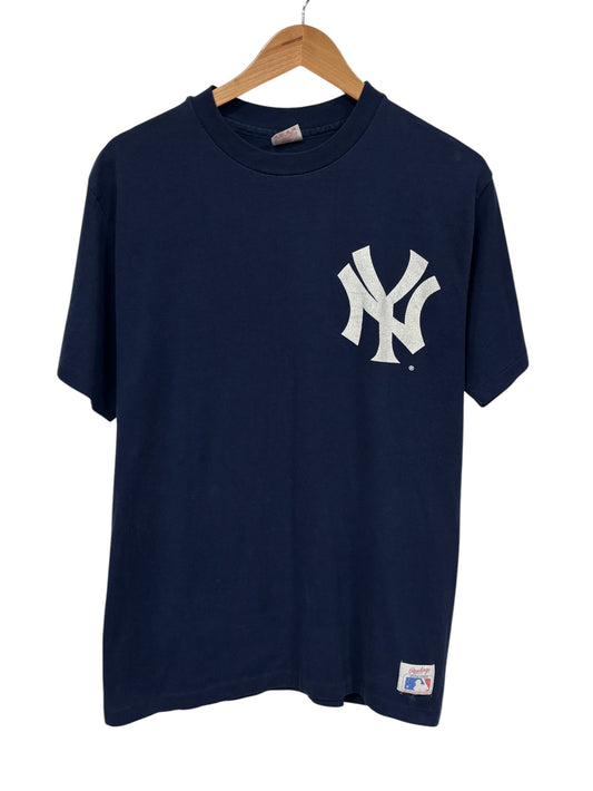 Vintage 90's Rawlings New York Yankees MLB Logo Graphic Tee Size Large